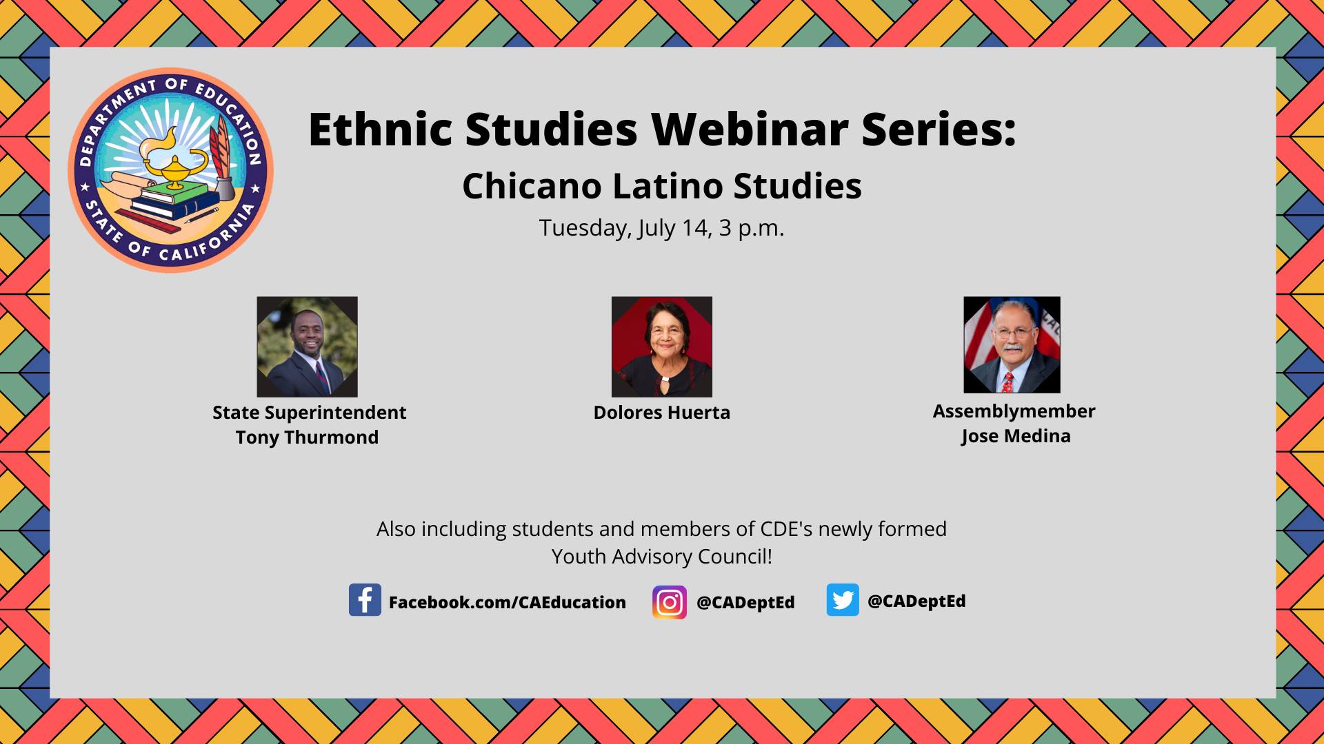 Ethnic Studies Webinar Series: Chicano Latino Studies