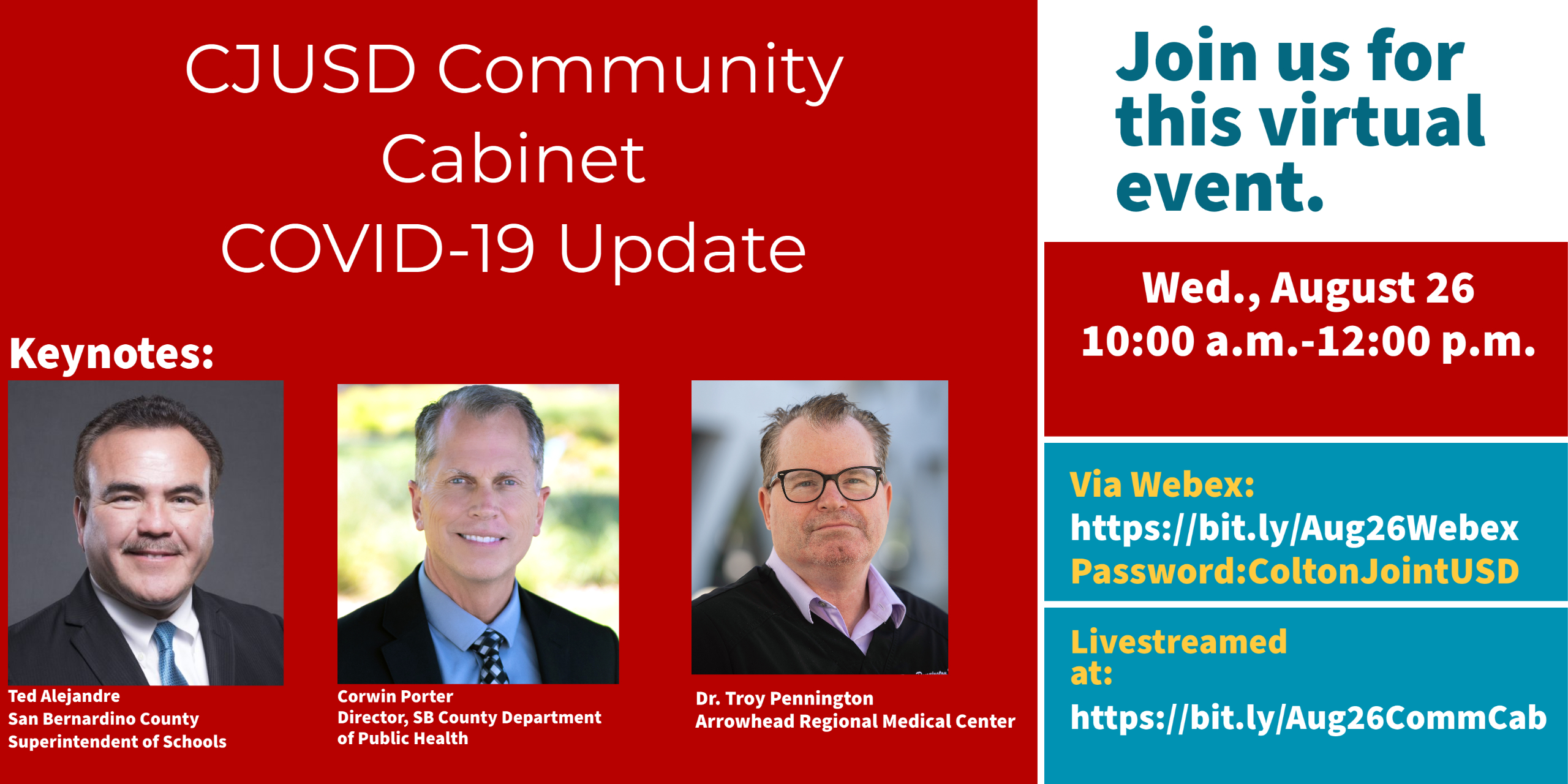 CJUSD Community Cabinet COVID-19 Update